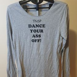 Gray long-sleeved shirt, M (0256)