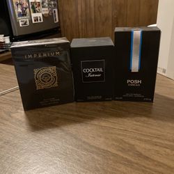 Fragrance World Imperium, Cocktail, & Posh Omega Men's Fragrances