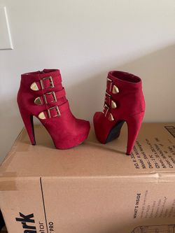 Red Ankle Boots