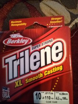 Never opened BERKELEY super strong TRILENE XL smooth casting 10LB 110YD fishing line