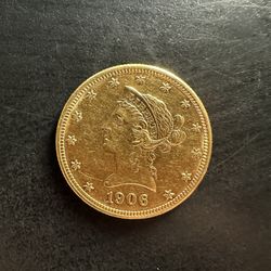 1906-D $10 Liberty Head Gold Eagle Denver Mint In Capsule