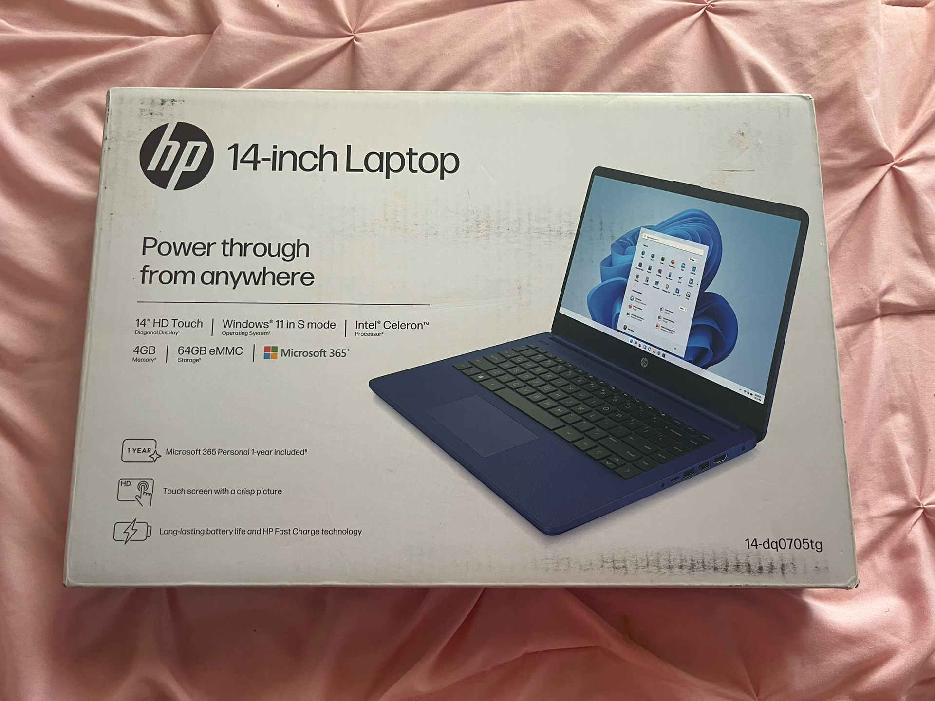 HP 14 inch HD Windows Laptop (Blue)
