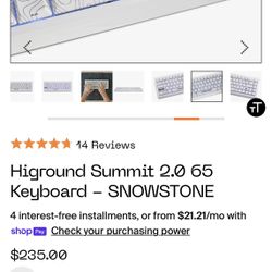 High ground Summit 2.0 Keyboard