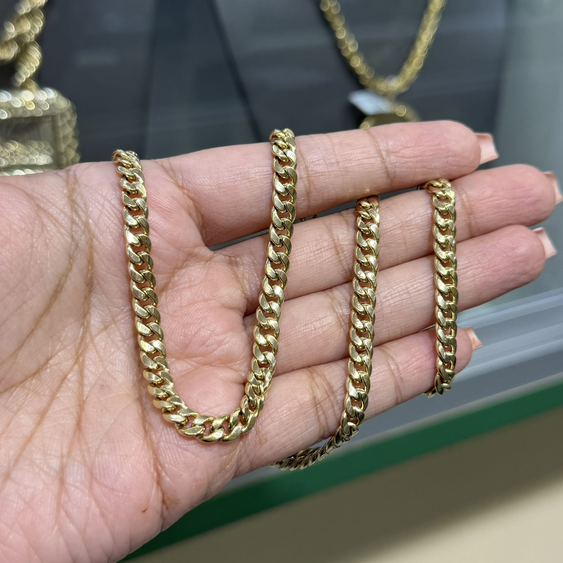 Real Gold Miami Cuban chain 5mm 20 inches