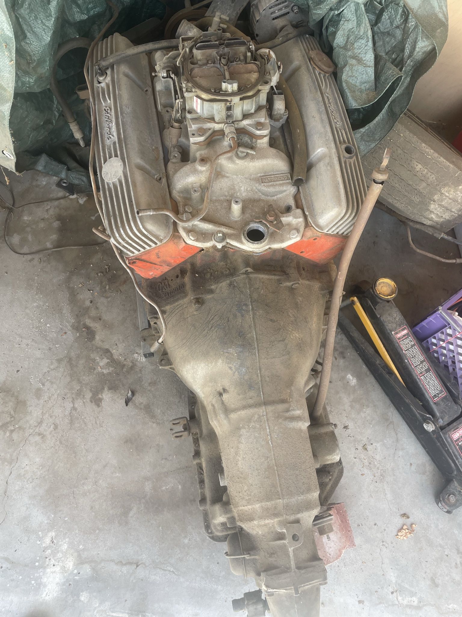 350 Chevy Engine, With Transmission