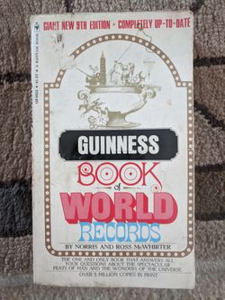 Guiness Book of World Records- Giant New 9th Edition- 1970