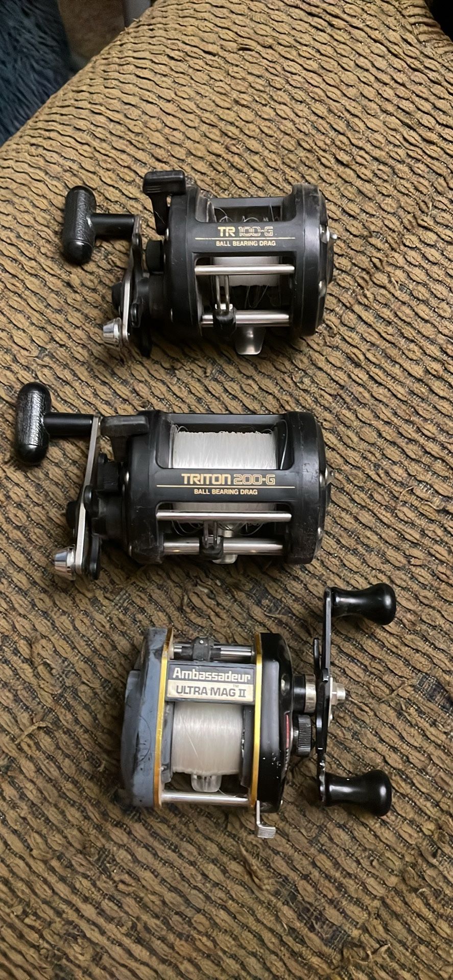 Three Bait Casting Reels
