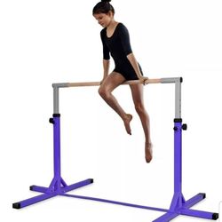 Adjustable Steel Horizontal Training Bar Gymnastics Junior Home Practice Purple