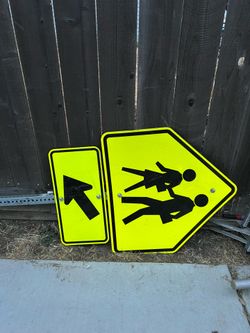 School Crossing Sign with Post