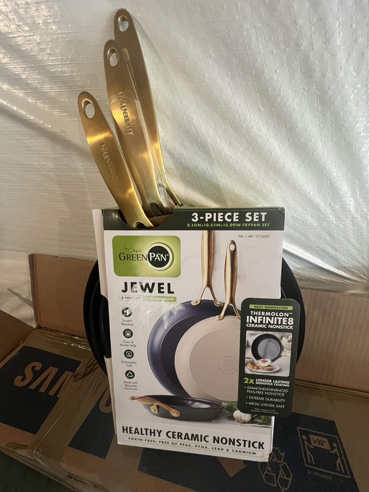 GreenPan Jewel 3-piece Ceramic Non-Stick Skillet Set