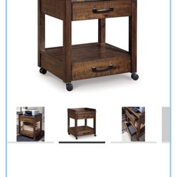 Baldridge 2 Drawer Printer Stand with USB Charging