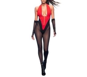 Sexy red romper