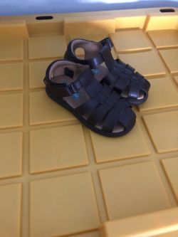 Boy Brown leather sandals