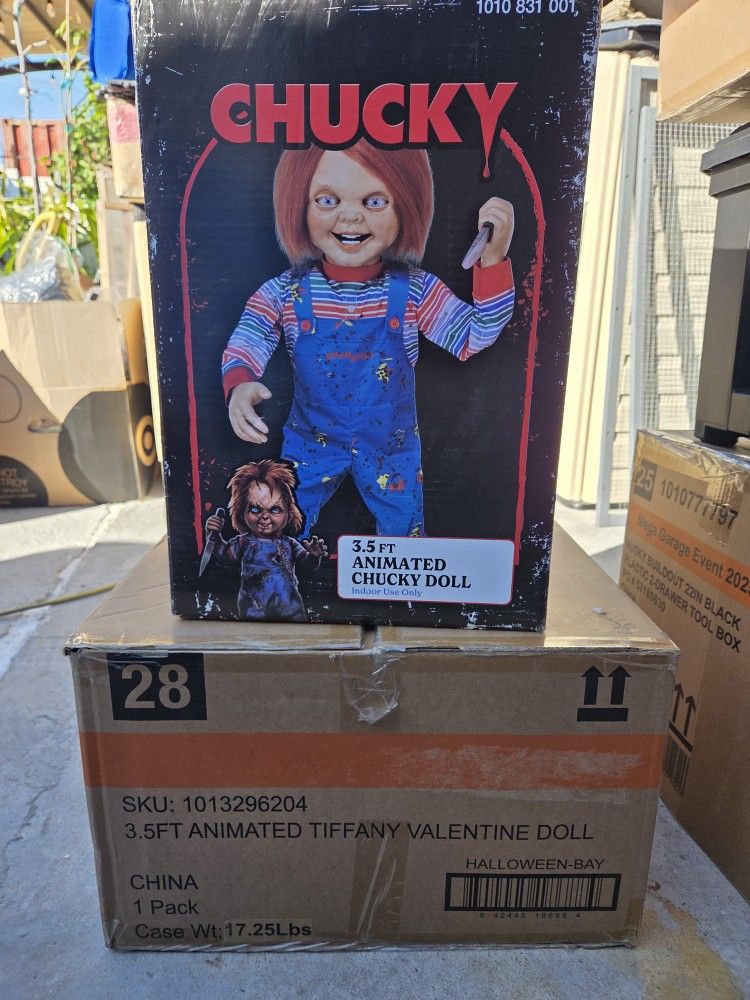 Chucky & Tiffany 3.5ft Animated Doll Set Brand New (Price Is Firm)