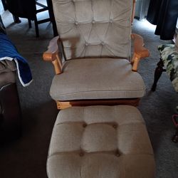 gliding chair with footstool 