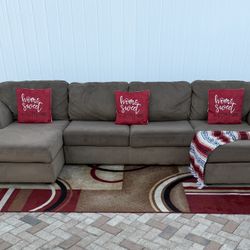 3-Piece Sectional by Ashley Furniture with 2 chaise lounge. Delivery available for an additional cost!!!. Great condition. Dimensions: 143”x65”. 