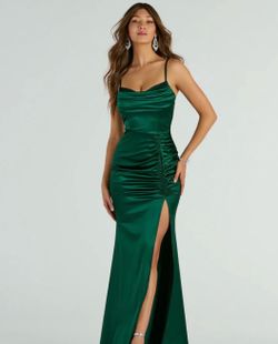 Satin Green Prom Dress