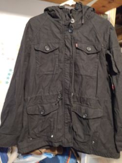 LEVIS Womens Plus Cotton 4 Pocket Hooded Field Jacket