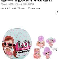 L.O.L. Surprise! #Hairvibes Dolls with 15 Surprises and Mix & Match Hair Pieces