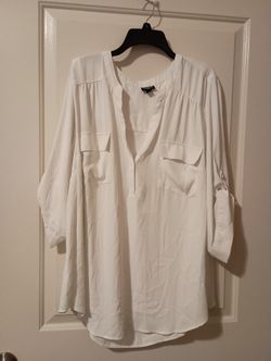 Torrid Harper Georgette 3/4 Sleeve Tunic