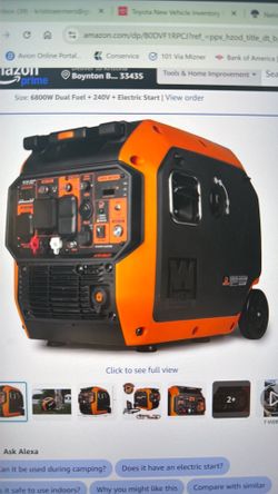 ** NEW NEVER USED - WEN 6900-Watt Dual Fuel RV Ready Electric start Portable Inverter Generator w Fuel Shut Off and CO Watchdog for Electric Vehicle B