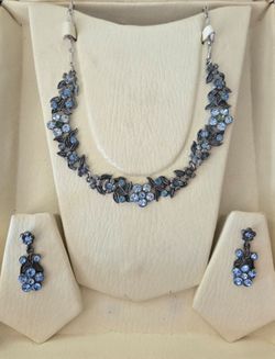 Vintage Necklace & Earrings Set with Case