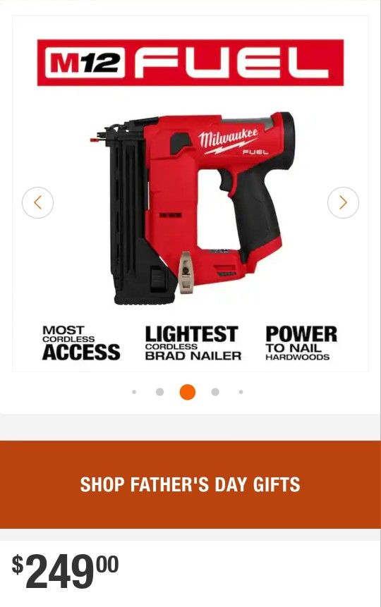 Milwaukee M12 18ga Nailer