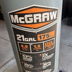 McGraw- Vertical Shop/Auto Air  Compressor-Painting, Nailing