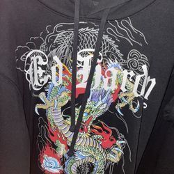 ED HARDY- Japan Dragons Mens Hoodie Large 