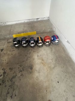 6 full-size Riddell NFL display helmets