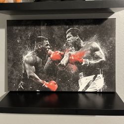 Mike Tyson vs Muhammad Ali Boxing Canvas Wall Art 24x16