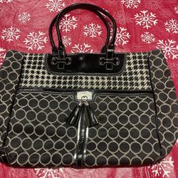 Nine West  Black And Brown  Shoulder Tote 