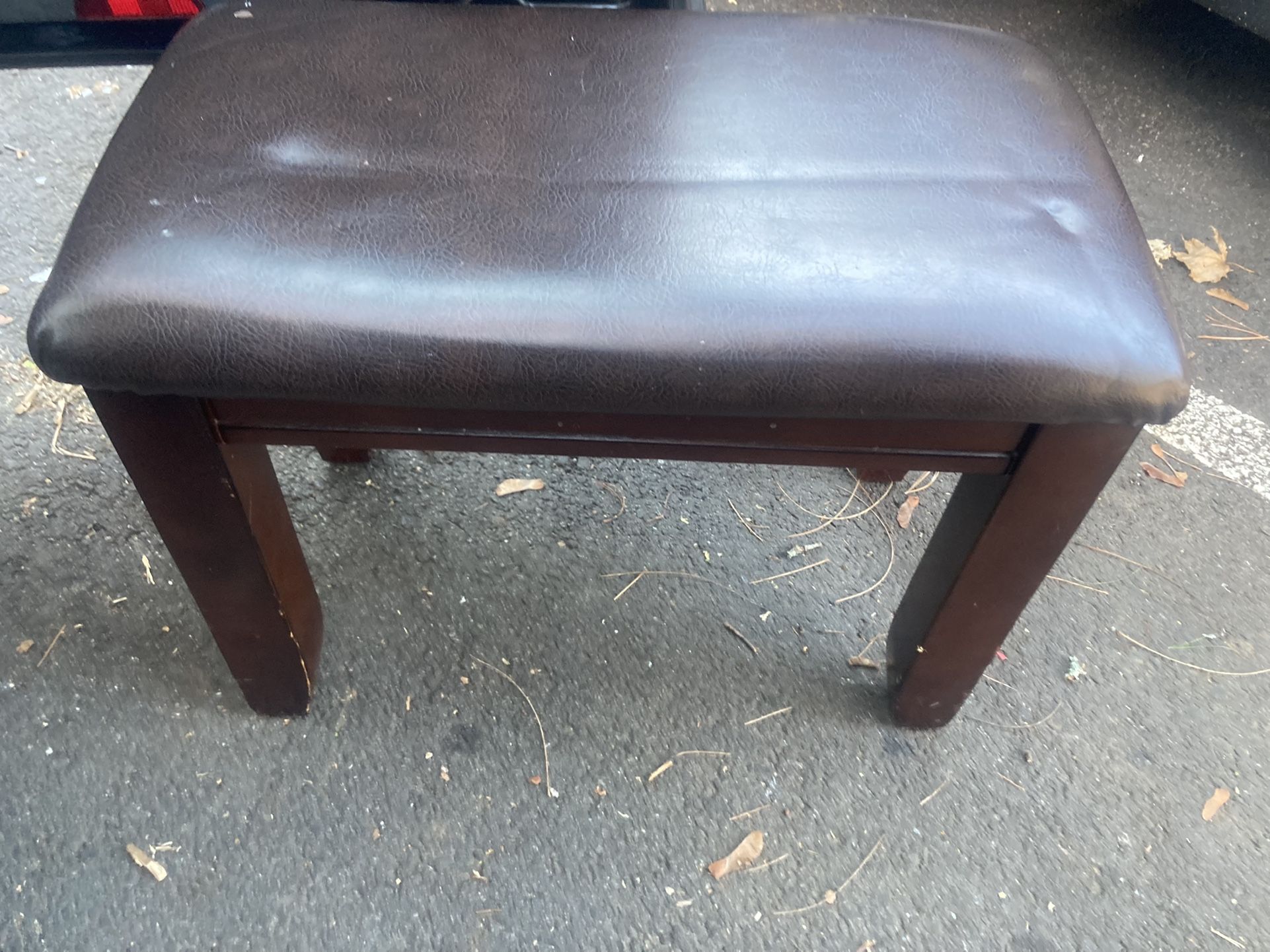 Brown Leather Stool