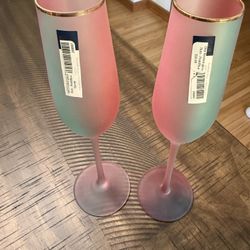 Glitterville Ombré Champagne Flutes