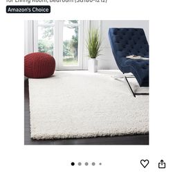 High pile Beige rug – excellent condition 6x9