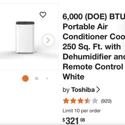 Aire Acondicionado Portatil Ahorrador  de Energia Silencioso 250ft  smart WiFi