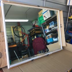 Framed Bathroom  Or Dressing Mirror 52” X 38”