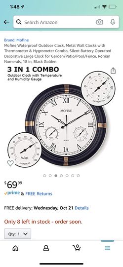 Outdoor thermometer rust resistant zinc Fahrenheit and Celsius