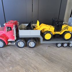 Semi Truck Flatbed w/Front Loader