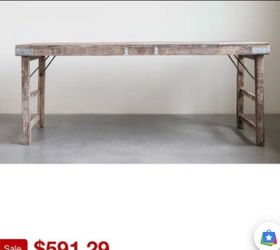Vintage Reclaimed Wood Folding Table