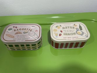 NEW Paddywax Baguette and Meyer Lemon tin can candles
