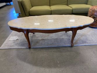 Vintage Speckle Marble Top Coffee Table
