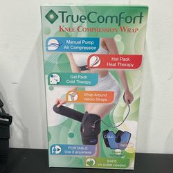 TrueComfort Knee Compression Wrap – Hot & Cold Therapy with Manual Air Pump
