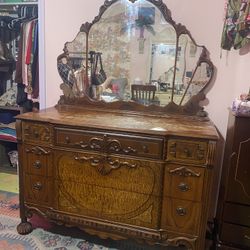 Antique Dresser With Mirror