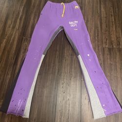 GALLERY DEPT GD PAINTED FLARE SWEATPANT- PURPLE SIZE XS