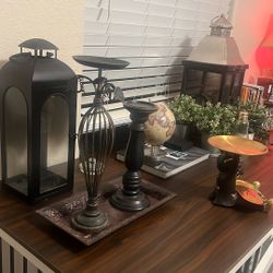 Table items (Lanterns, Candle holders, Light Bulb, Globe , Fake Plants 