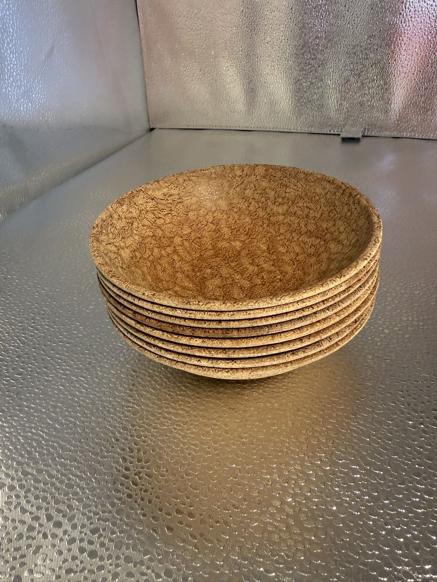 Set Of 8 Wooden Bowls 1 1/2 Inches