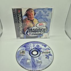 Madden NFL 2000 PS1 (PlayStation 1, 1999, Sony PlayStation) w/ Registration Card