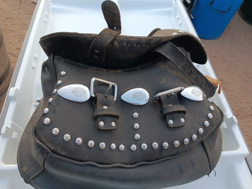Side Bag For A Harley Davidson