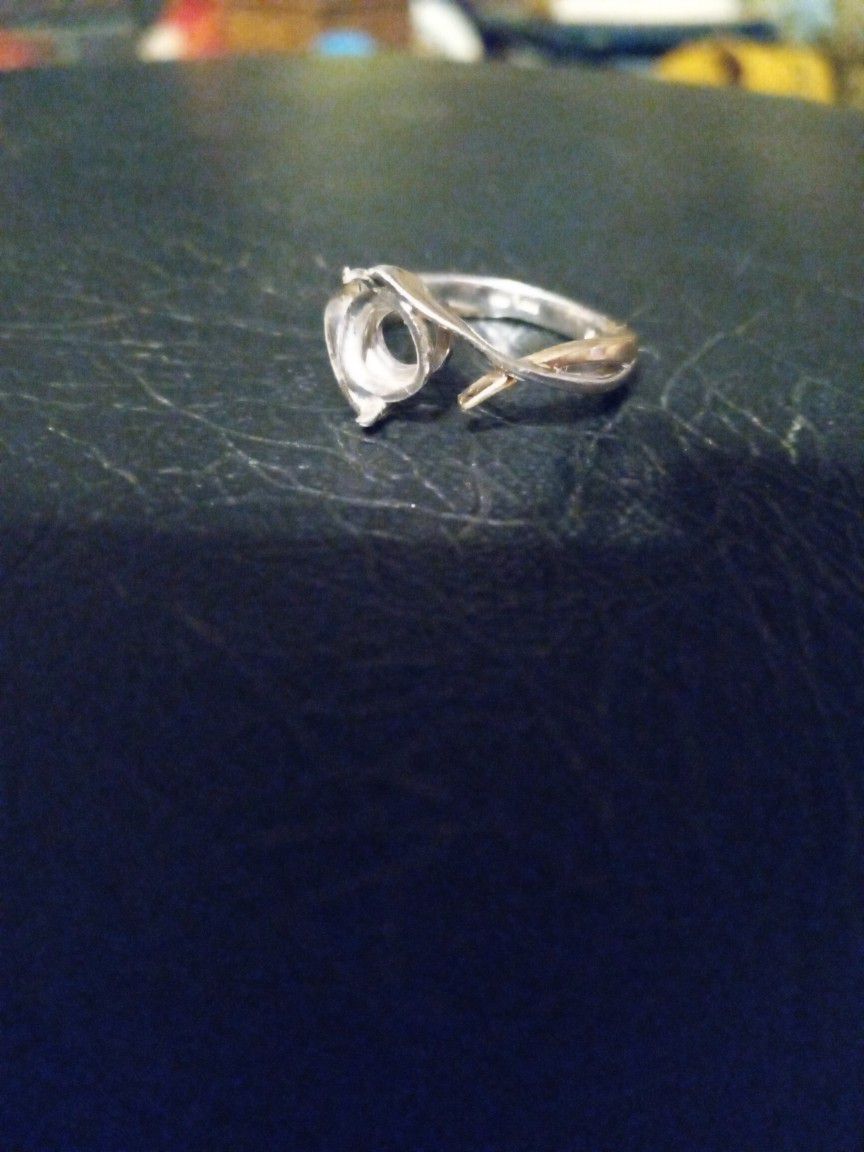 Silver & 14k Gold Ring(No Setting)